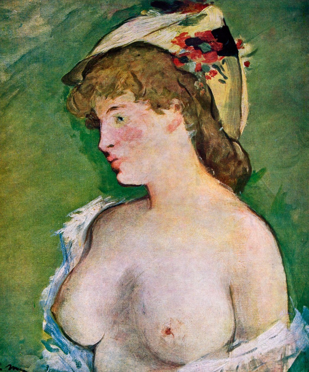 Blondýnka s holými prsy, 1878. od Édouard Manet