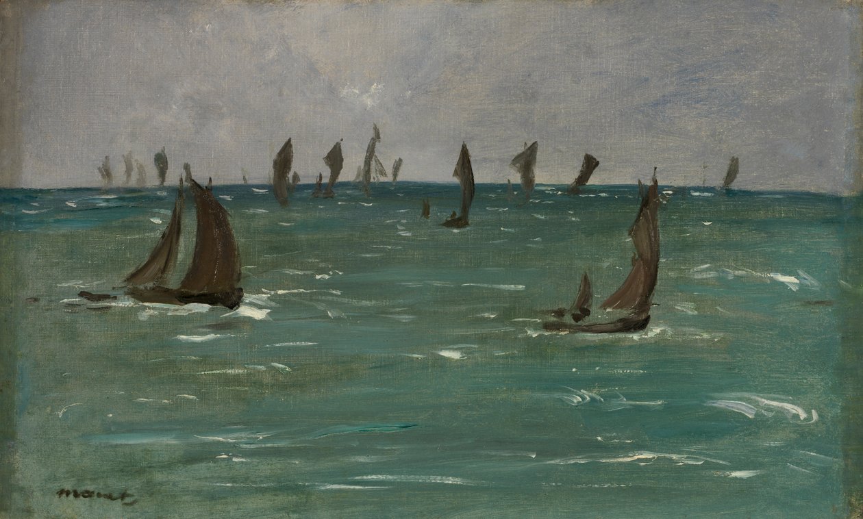 Lodě v Berck-sur-Mer, 1873. od Édouard Manet