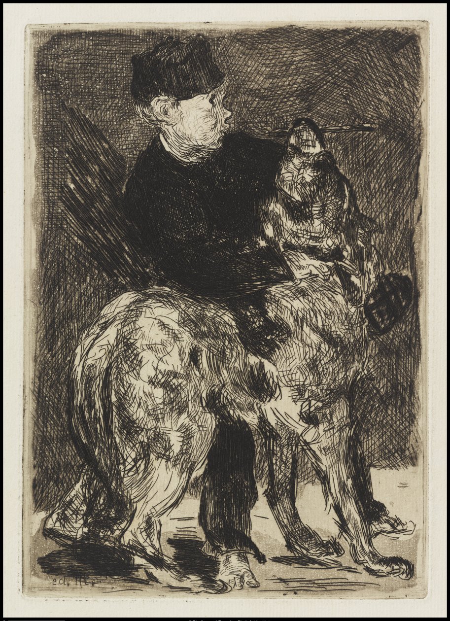 Chlapec se psem, 1862 od Édouard Manet
