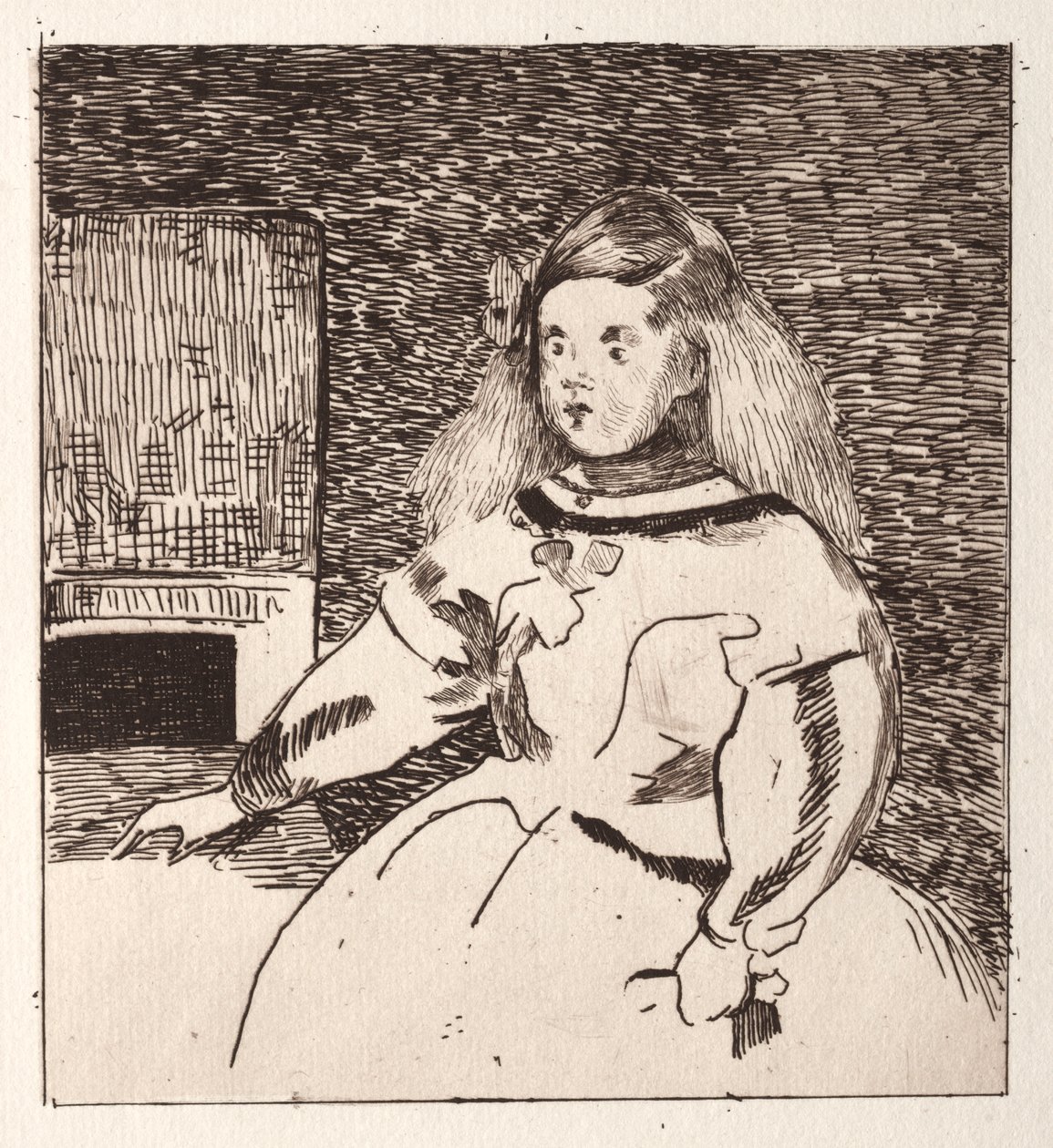Infantka Margarita, podle Velázqueze od Édouard Manet