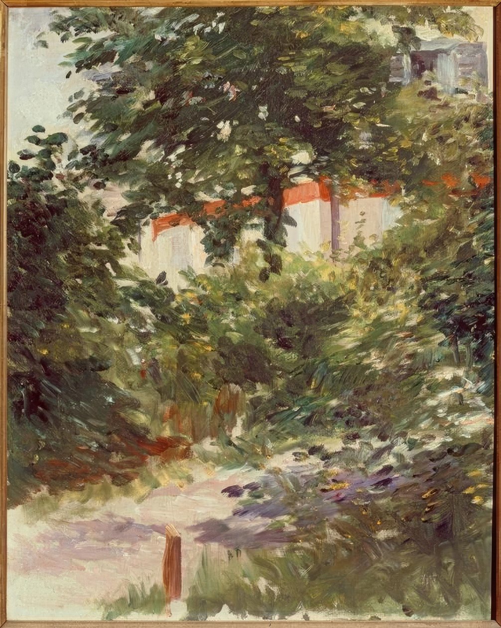 Dům v listí od Édouard Manet