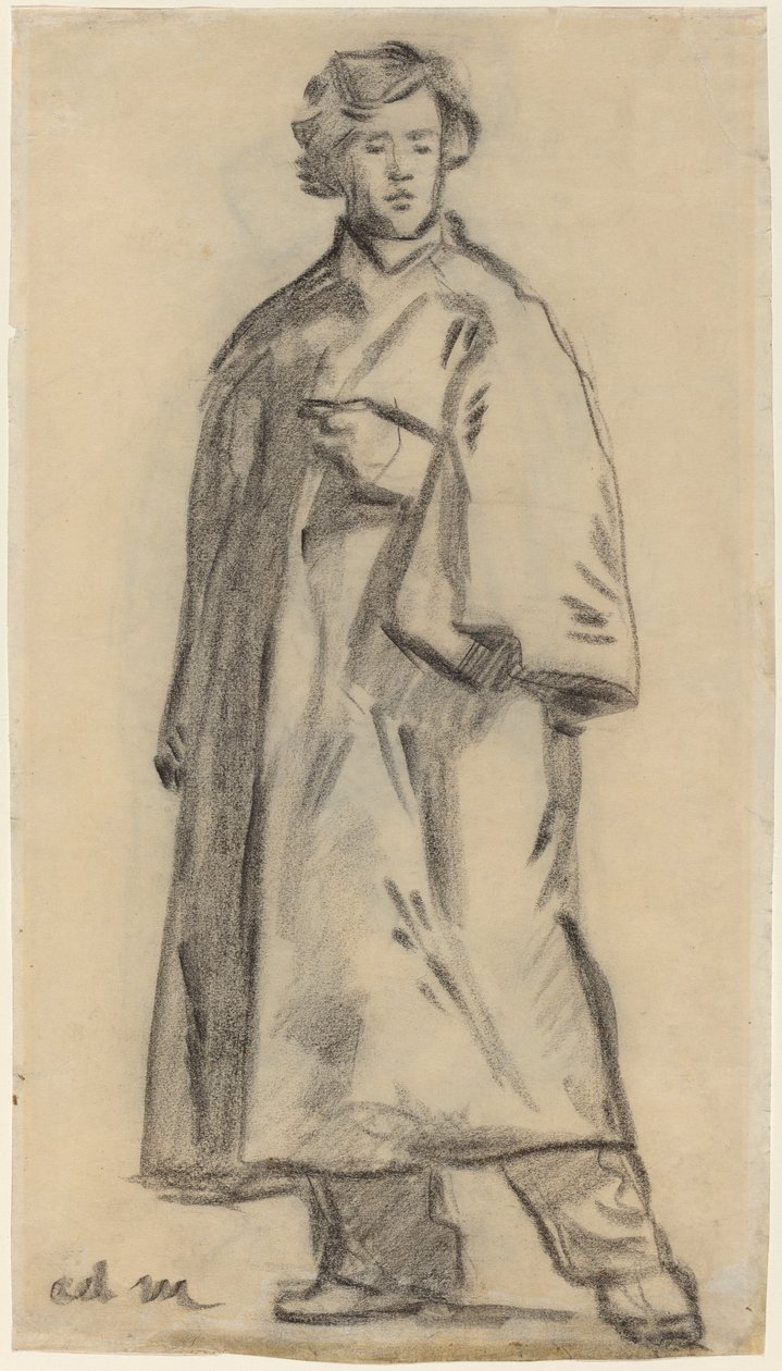 Muž v plášti [recto] od Édouard Manet