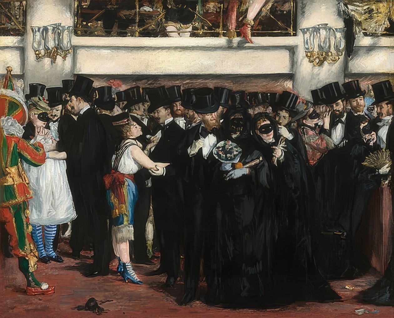 Maskovaný ples v opeře. 1873 od Édouard Manet