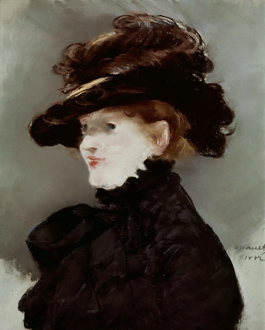 Méry Laurent v černém klobouku, 1882. od Édouard Manet