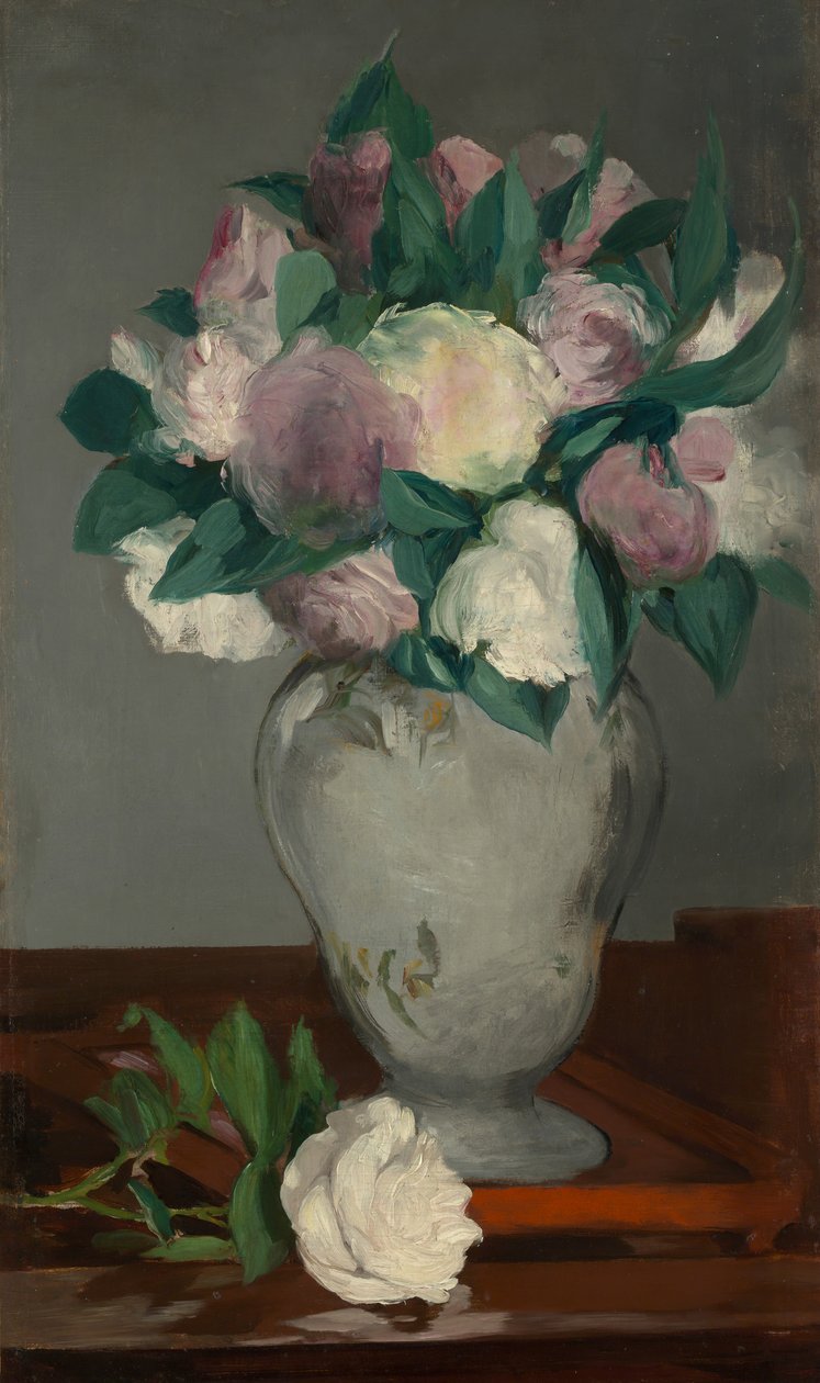 Pivoňky, 1864-65. od Édouard Manet