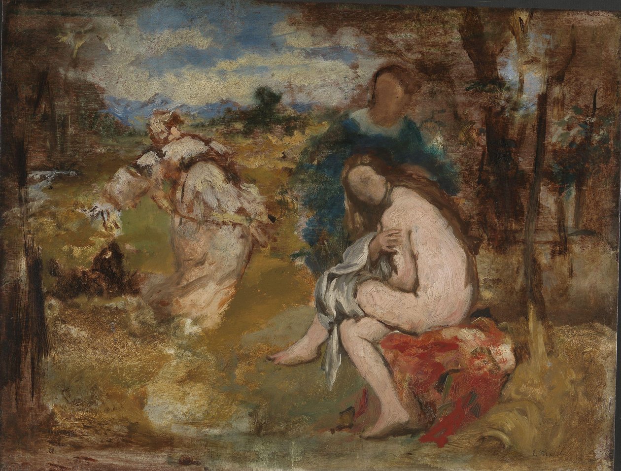 Surprised Nymph, cca 1860 (olej na plátně) od Édouard Manet