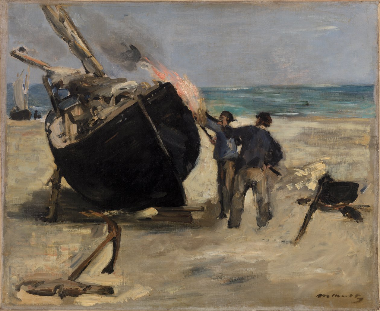Dehtování člunu od Édouard Manet
