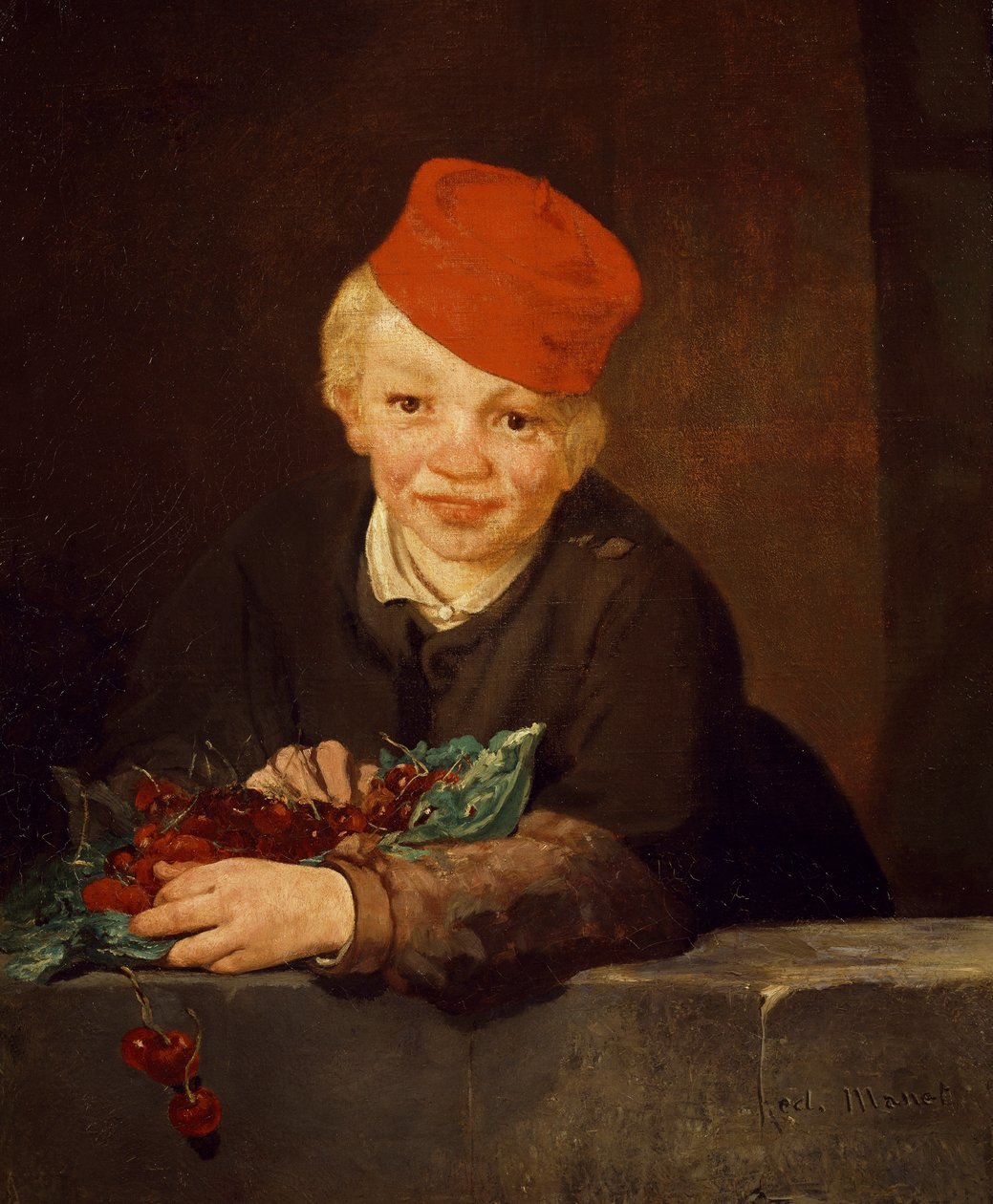Chlapec s třešněmi od Édouard Manet