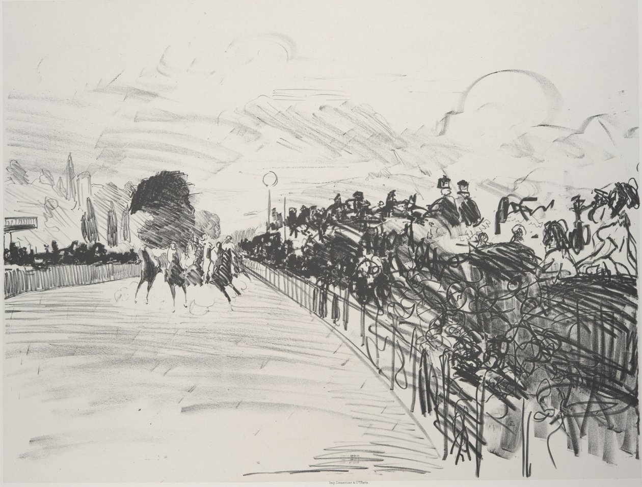 The Races Les Courses, 1865-72, publikoval 1884. od Édouard Manet