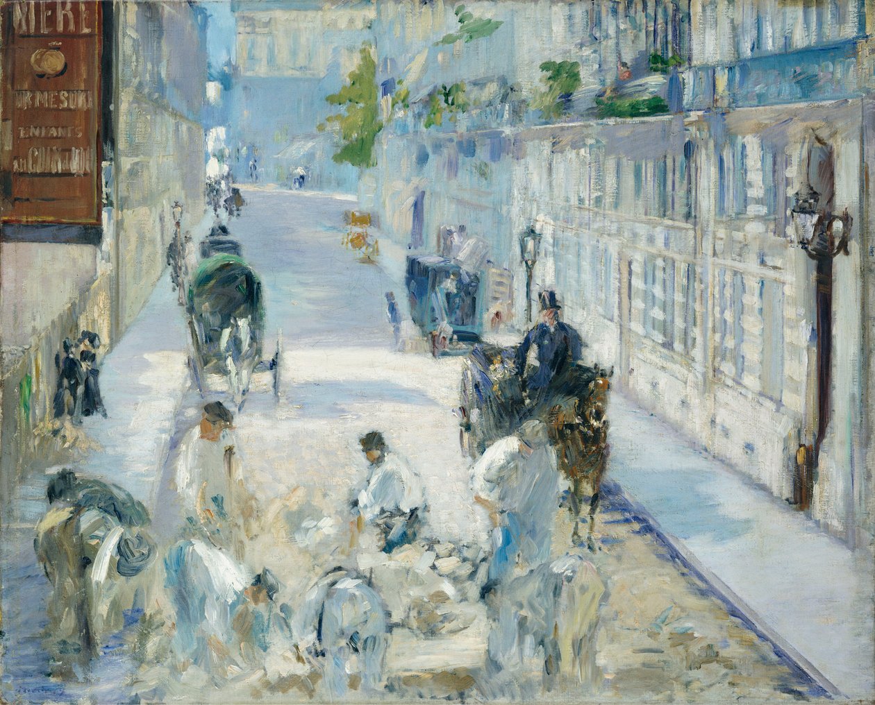 Rue Mosnier s dělníky od Édouard Manet