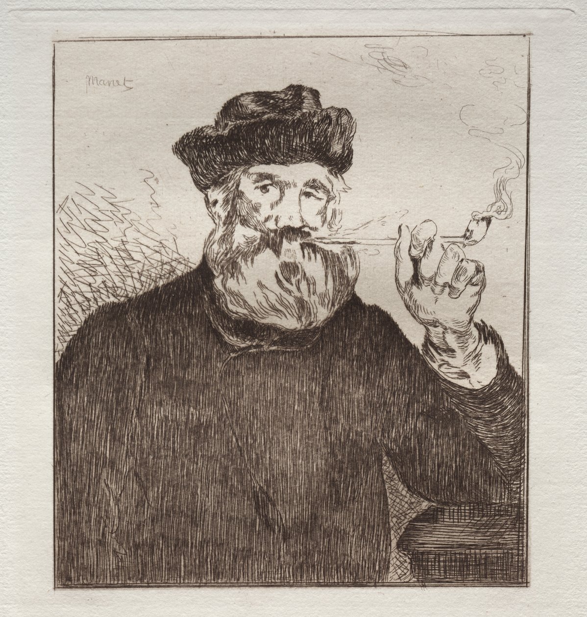Kuřák (leptání) od Édouard Manet