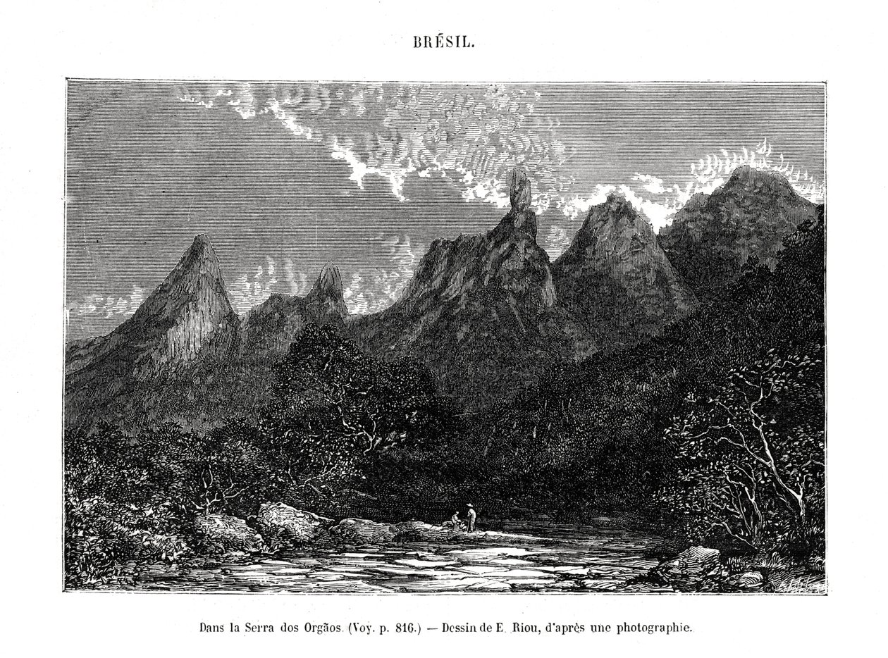 Serra dos Órgãos, Brazílie, 19. století. od Edouard Riou