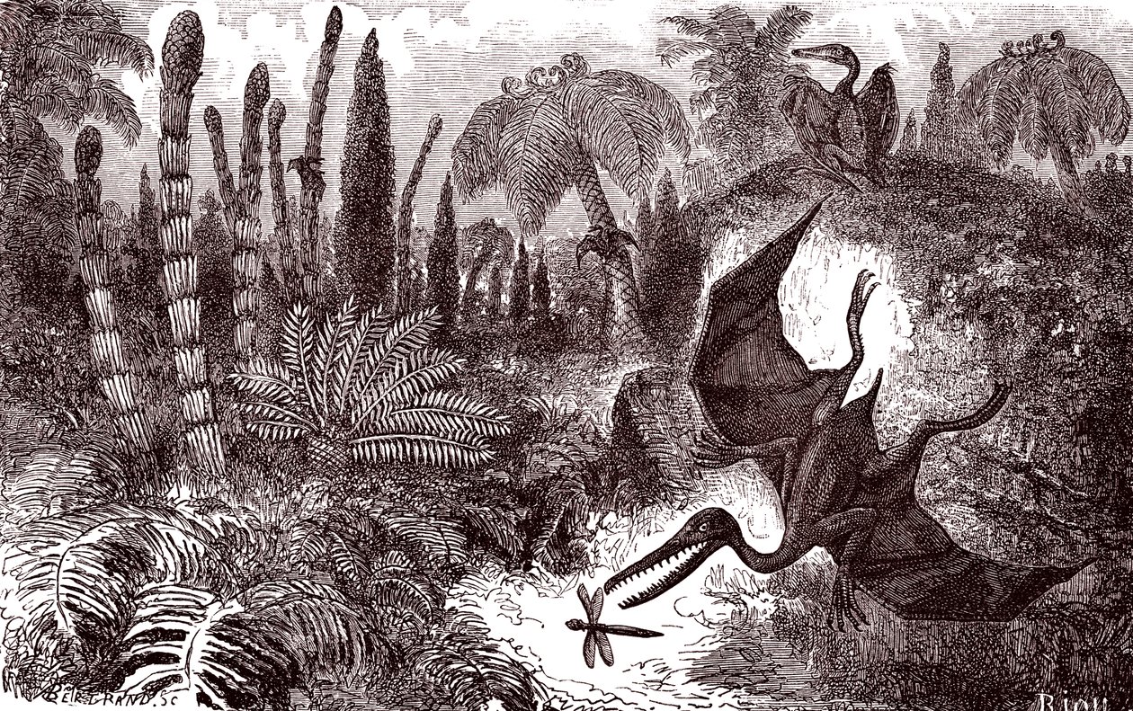 Maapallo liassikaudella od Edouard Riou