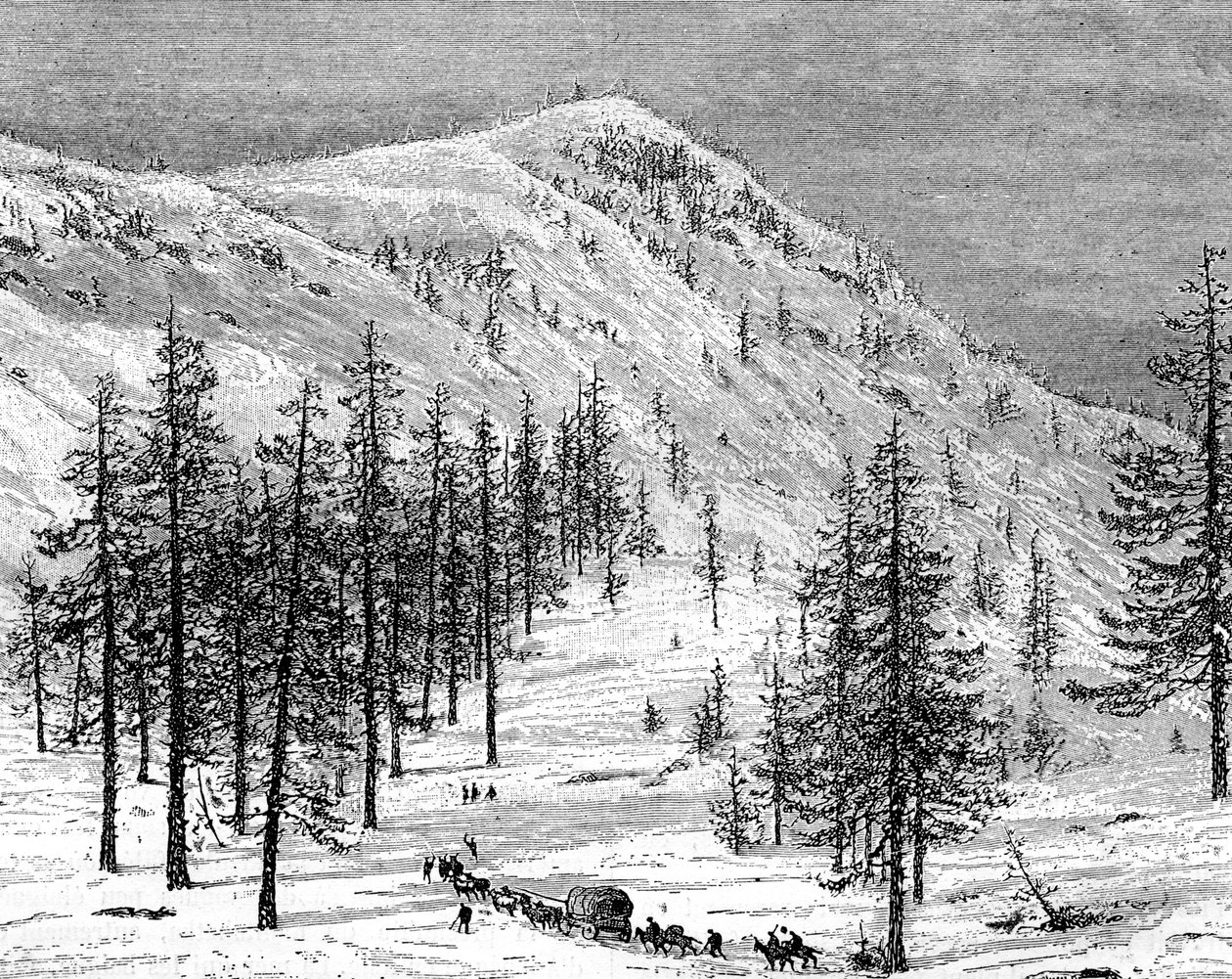 Pohoří Sierra Nevada, USA, 19. století. od Edouard Riou