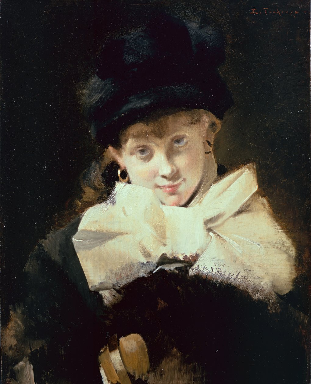 Portrét mladé dívky od Edouard Toudouze
