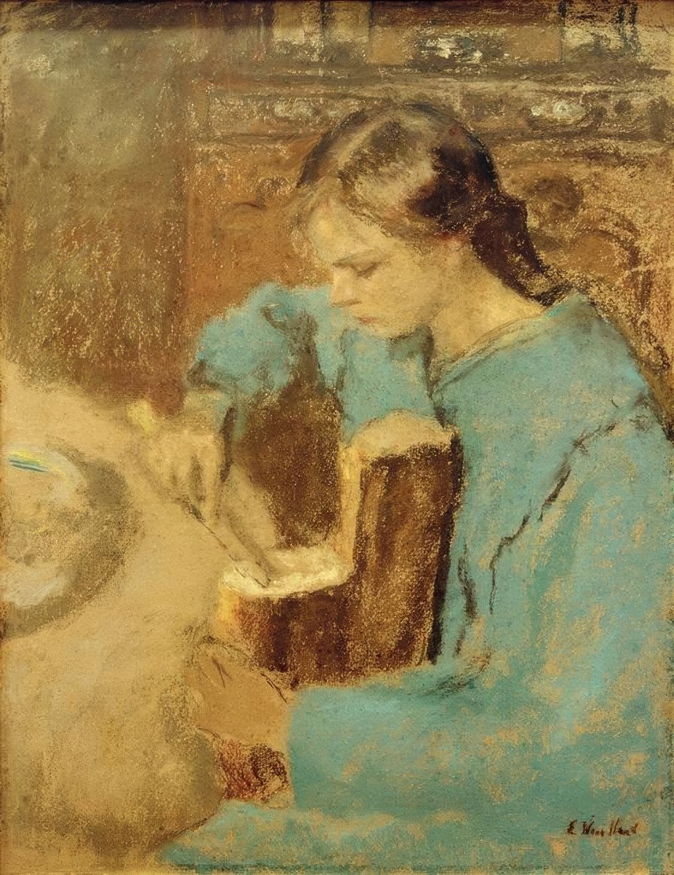 Annette s bochníkem chleba od Edouard Vuillard