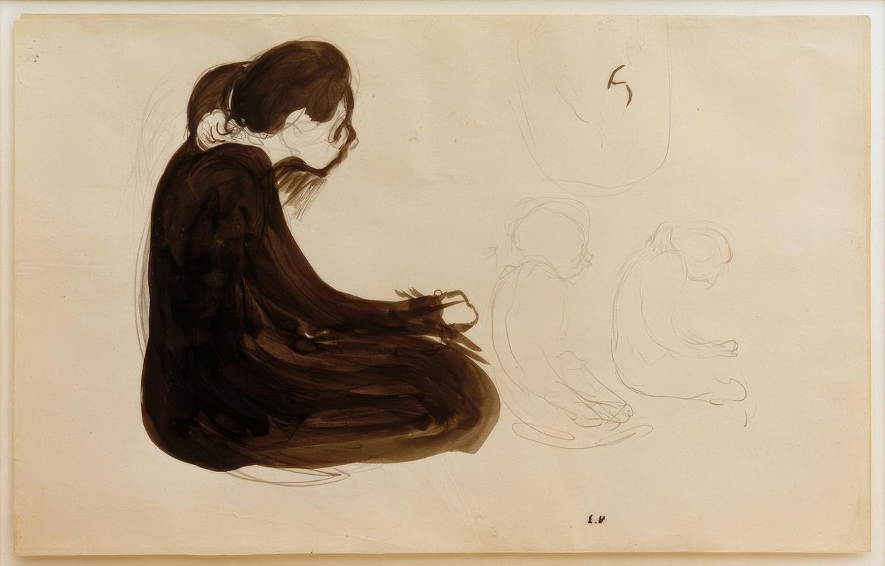 Žena sedí od Edouard Vuillard