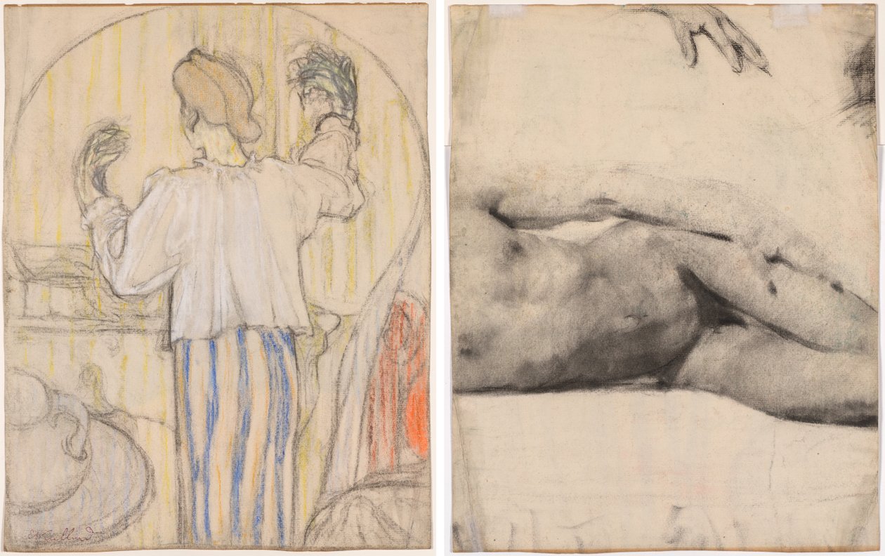 Před zrcadlem od Edouard Vuillard