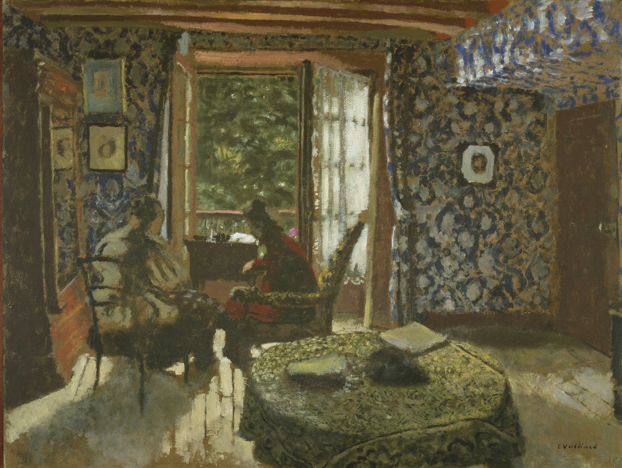 Interiér, cca 1900-1901 (olej na kartonu) od Edouard Vuillard