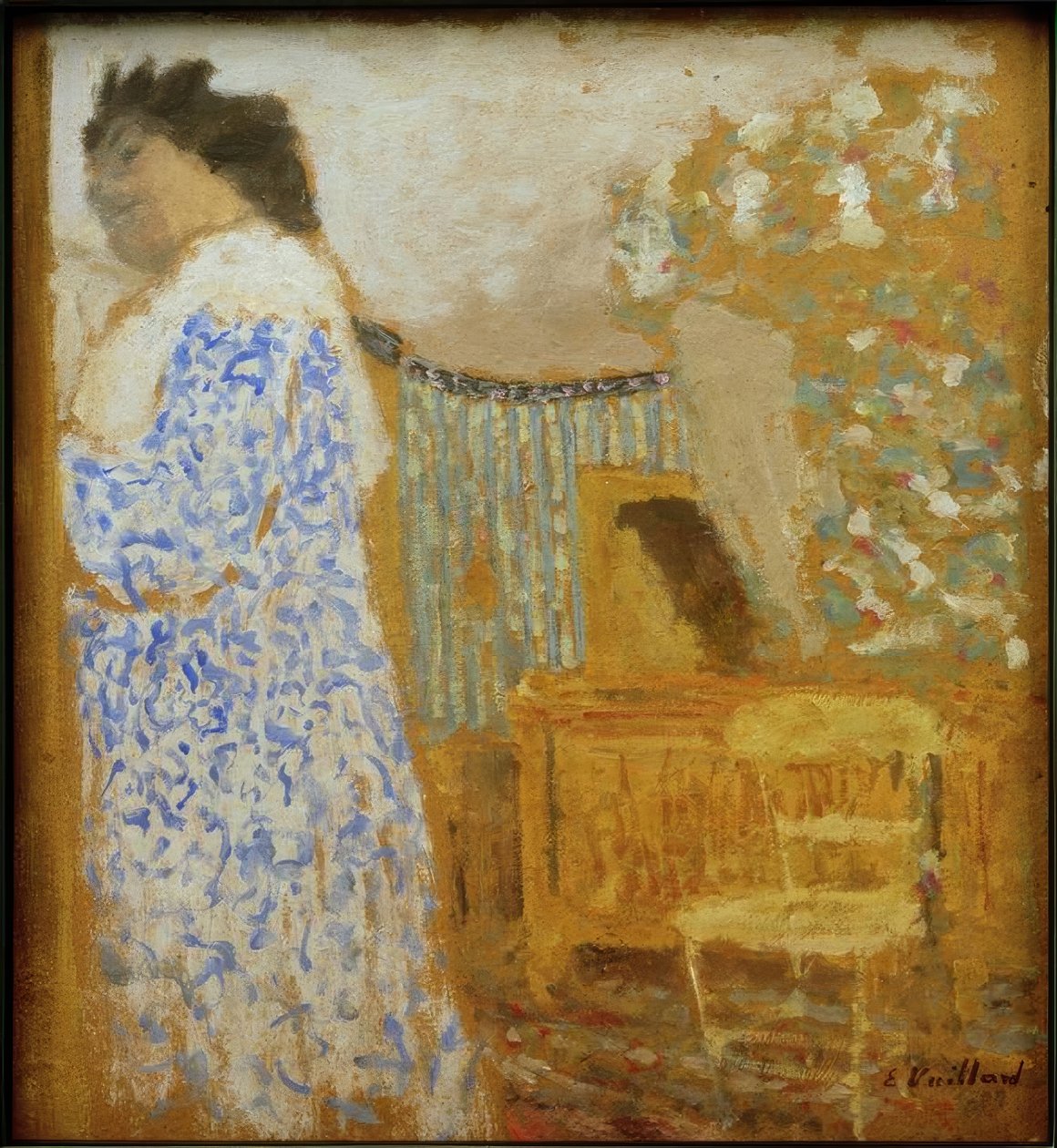 Interiér s ženou od Edouard Vuillard