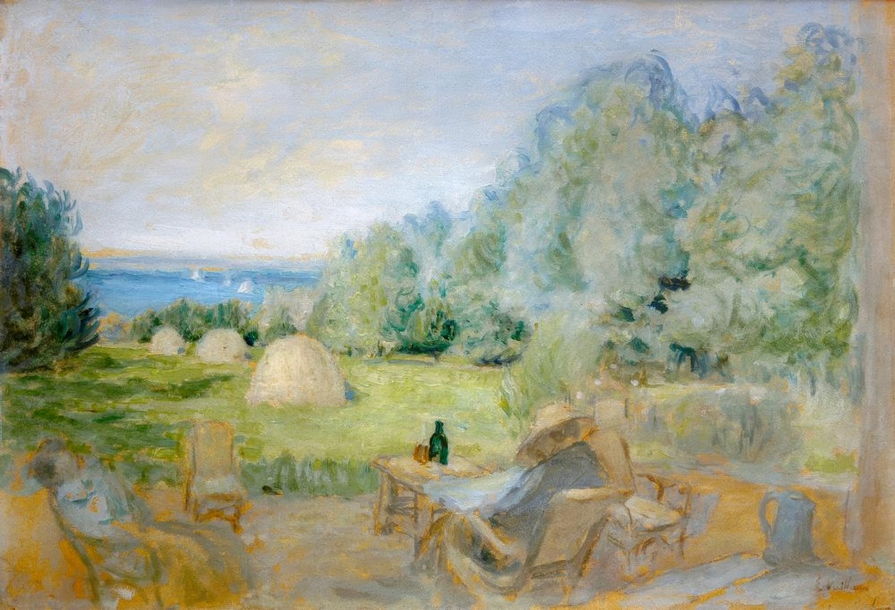 Stohy sena v Jardin des Étincelles v Criqueboeuf od Edouard Vuillard