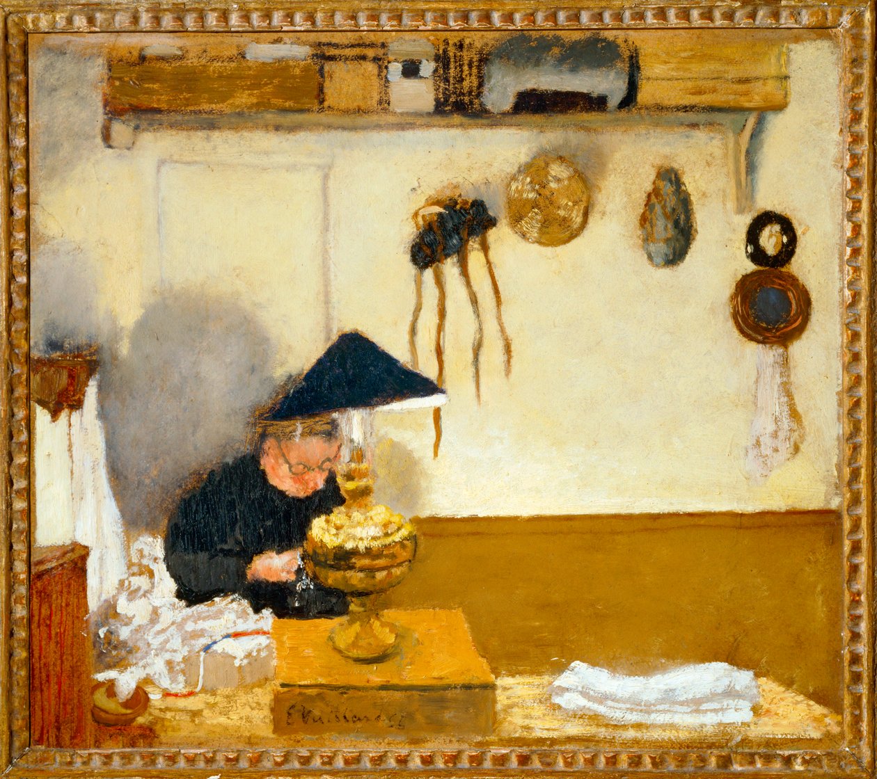 Paní Vuillardová šije ... (olej na plátně) od Edouard Vuillard