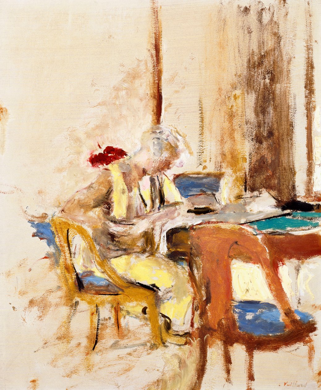 Čtení v Malém salonu od Edouard Vuillard