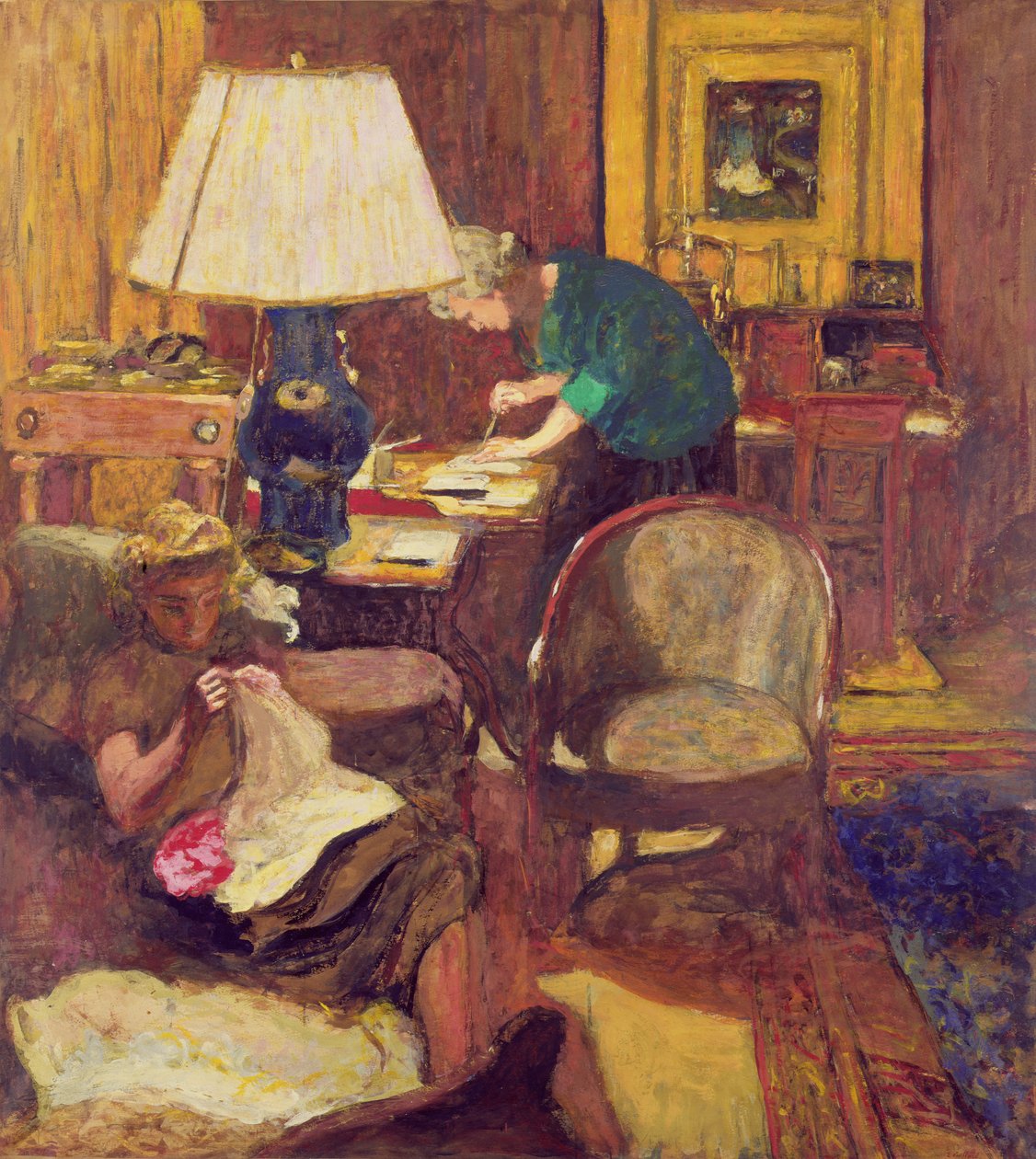 The Book Maker (olej na palubě) od Edouard Vuillard