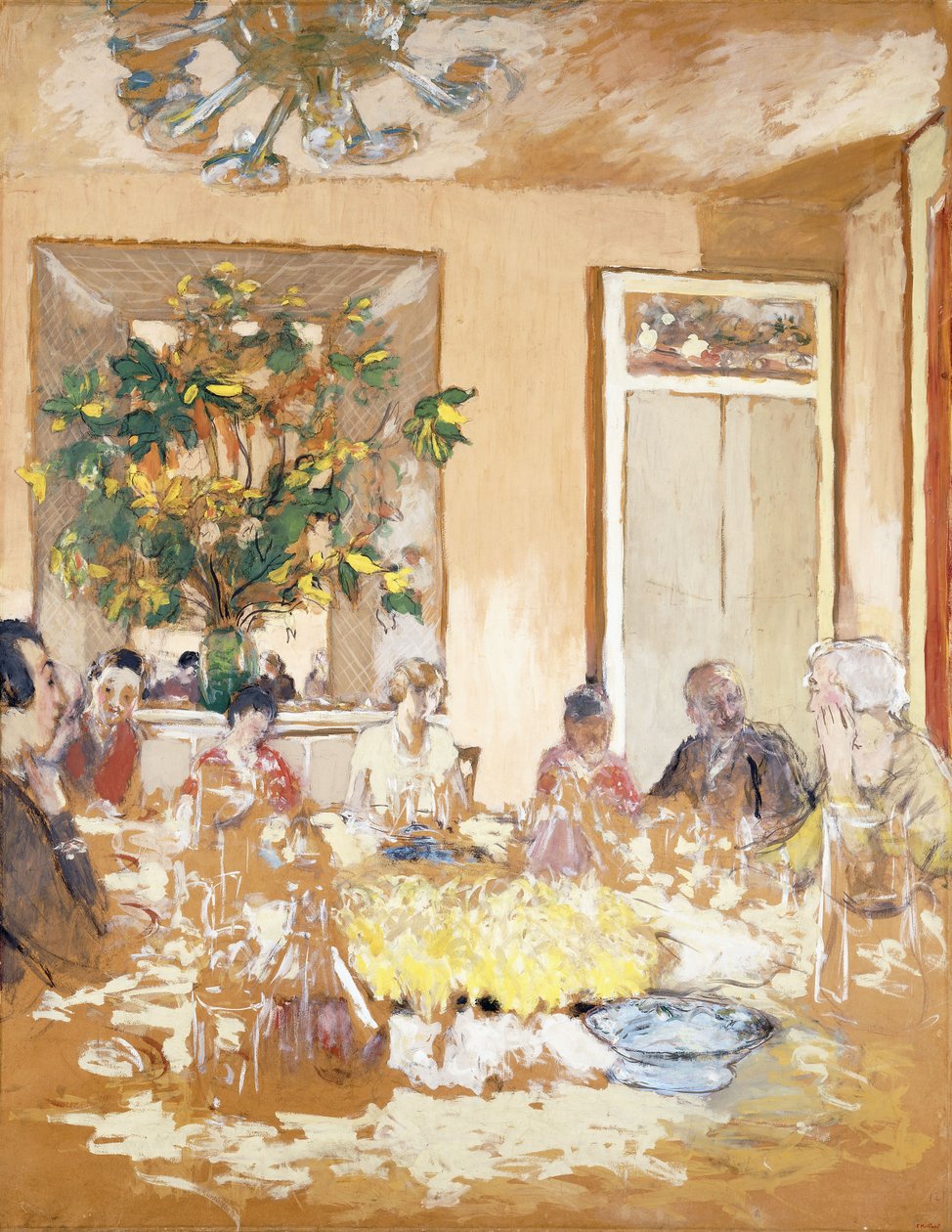 Jídelna na zámku Clayes, 1938 od Edouard Vuillard