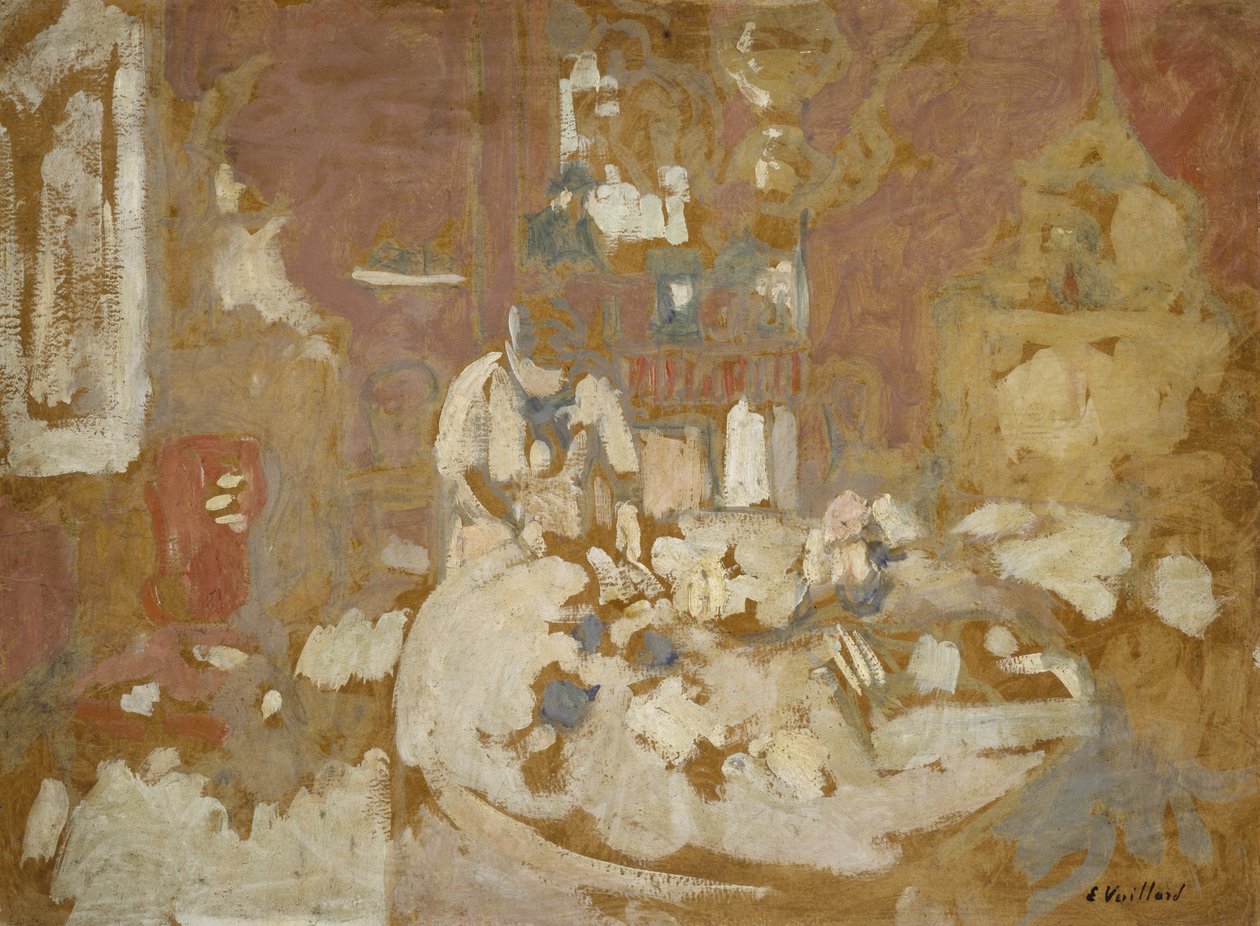 Stůl (olej na kartonu) od Edouard Vuillard