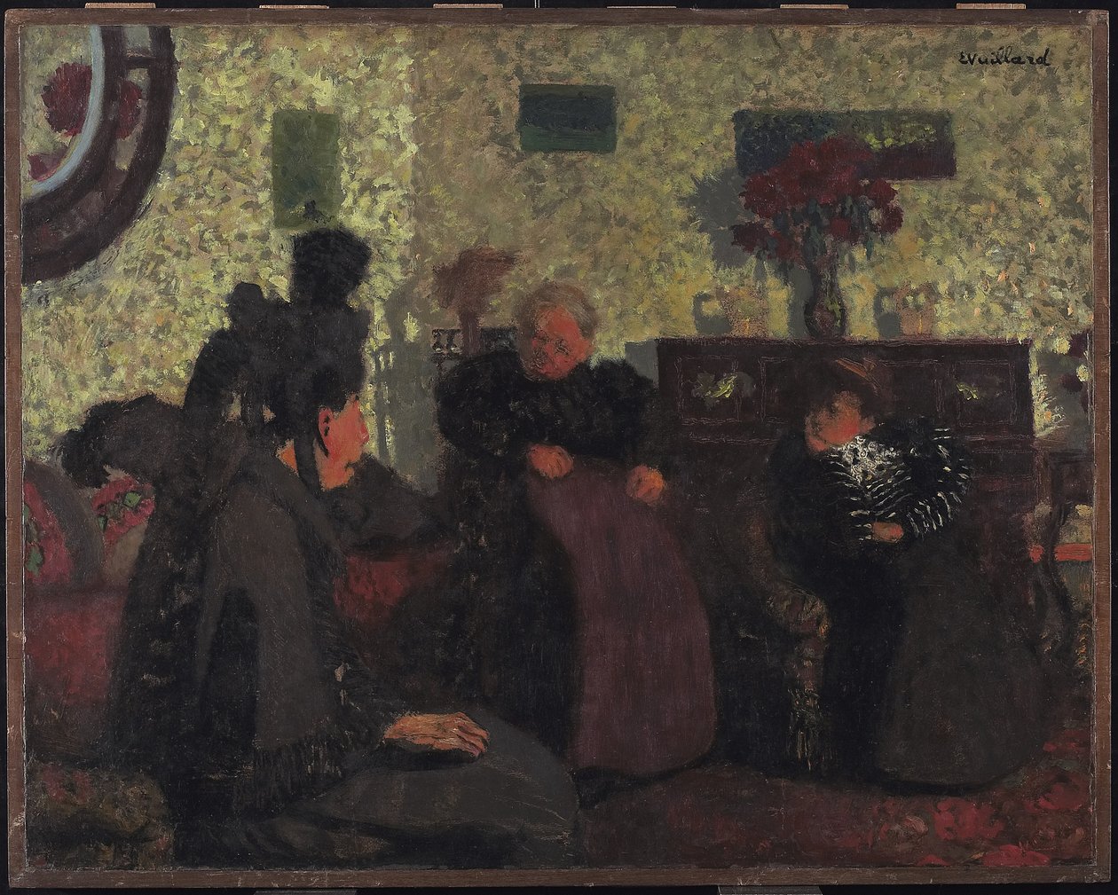 The Widows Visit, 1899 (olej na papíře) od Edouard Vuillard