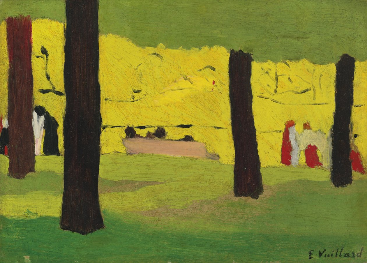 Růžová lavice, c. 1890 od Edouard Vuillard