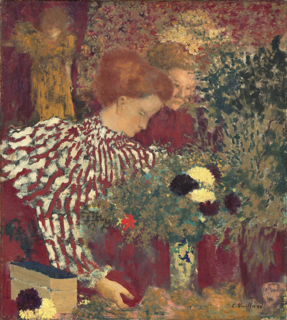 Žena v pruhovaných šatech od Edouard Vuillard