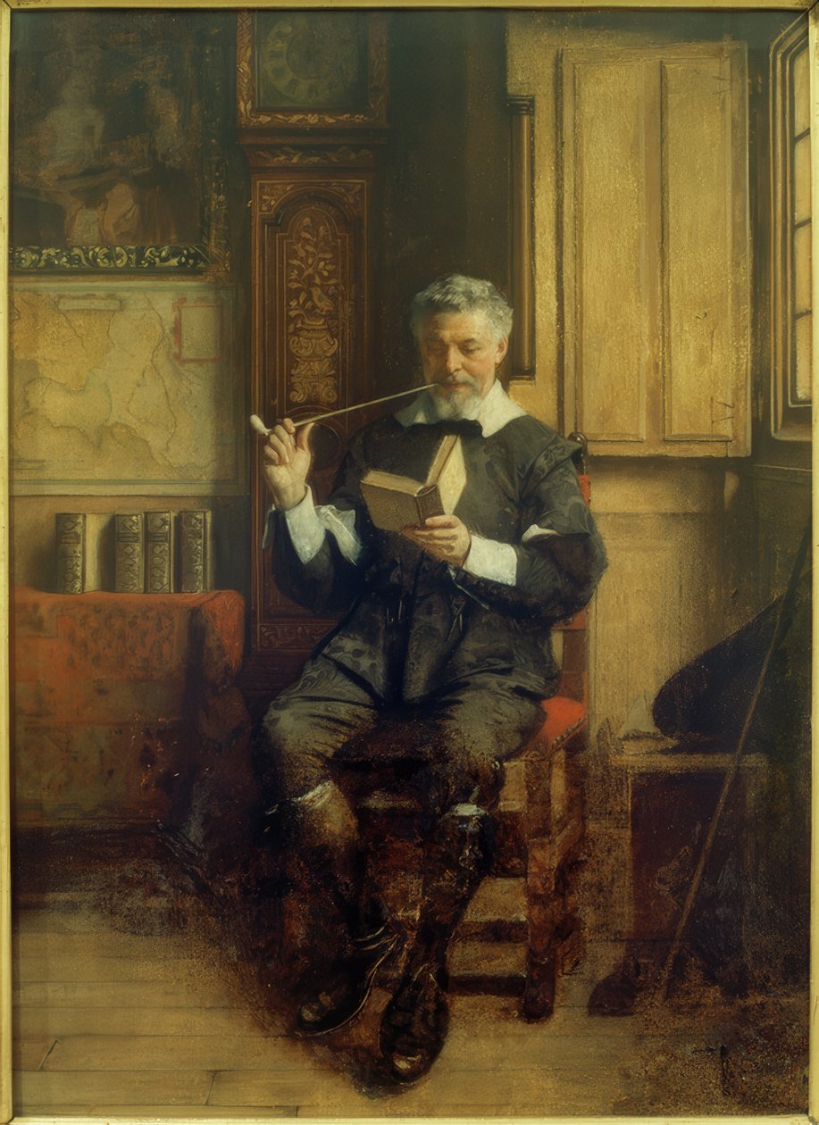 Čtení kuřák od Eduard Charlemont