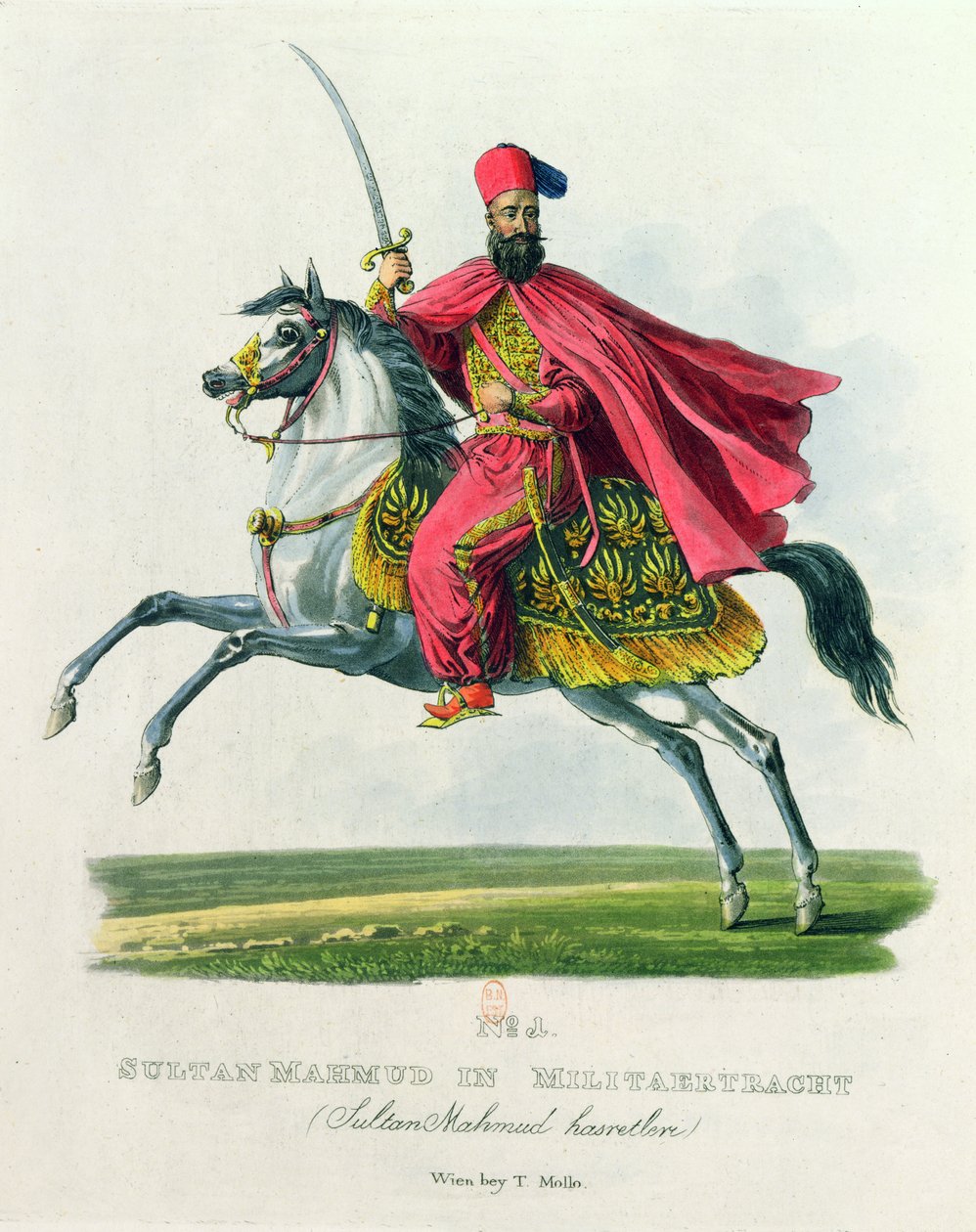 Sultan Mahmud I (1785-1839) 1829 od Eduard Gurk