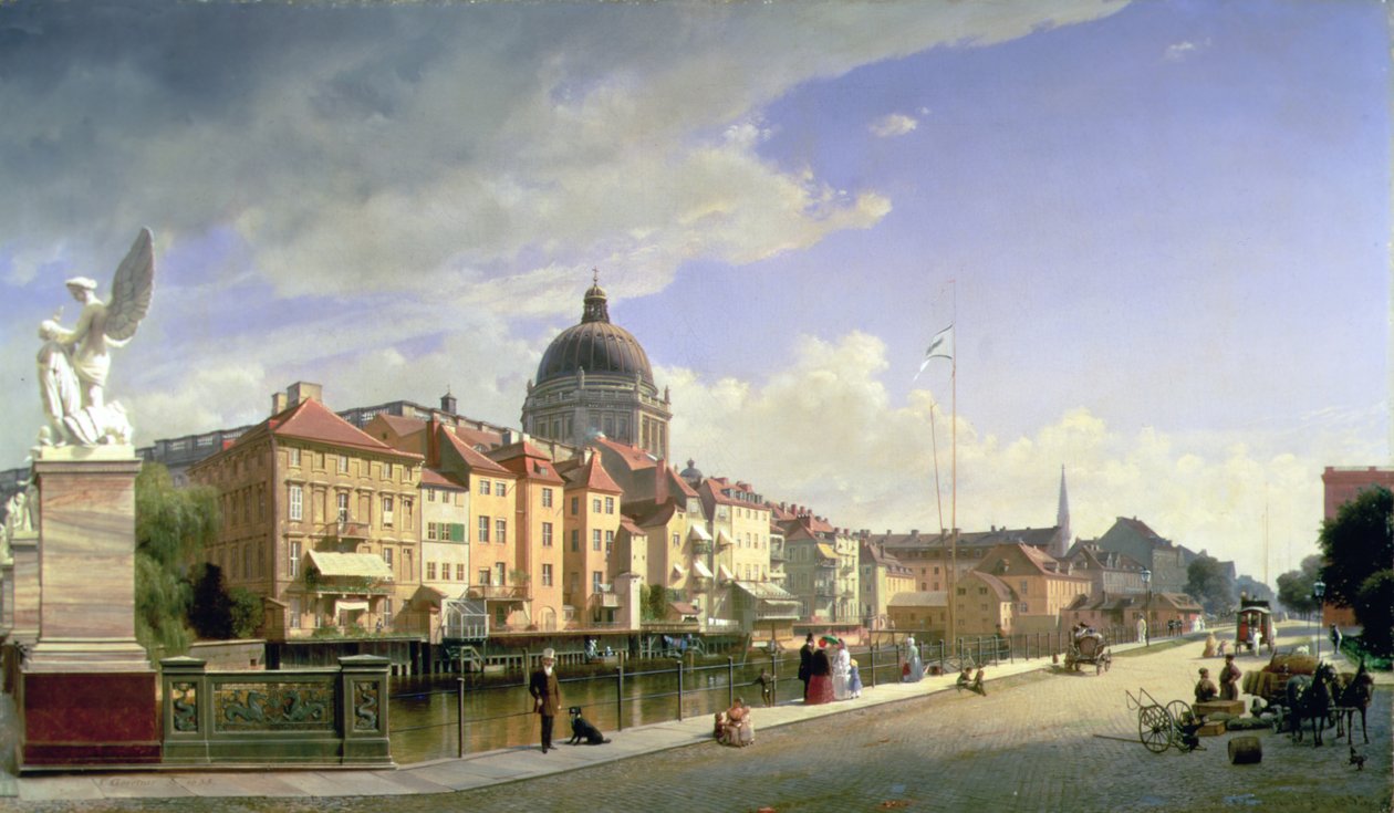 Osvobození hradu od Schlossbruecke, Berlín od Eduard Gärtner