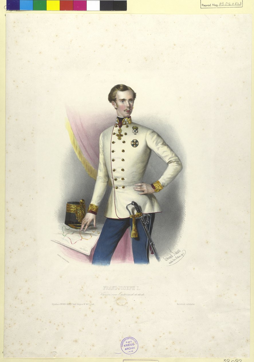 Rakouský císař František Josef I. od Eduard Kaiser