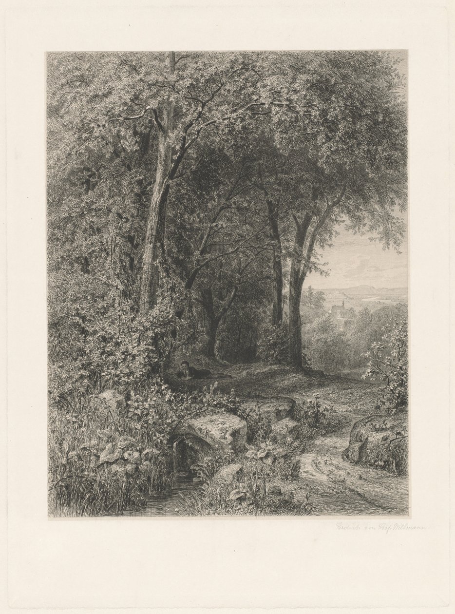 Léto od Eduard Willmann, after Julius Mařák