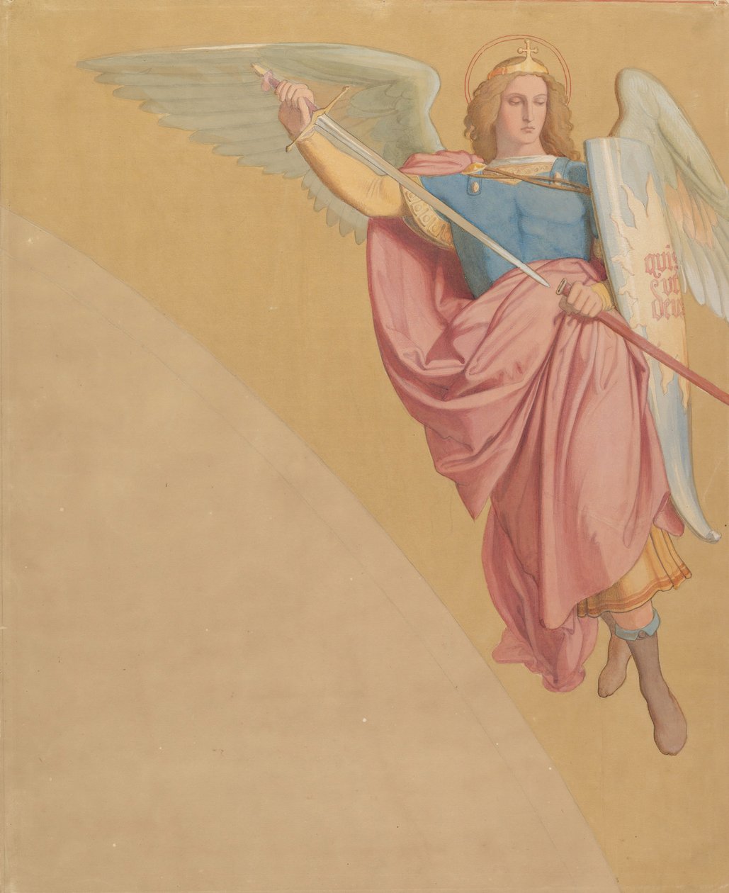 Archanděl tasící meč, 1825-86. od Eduard von Steinle