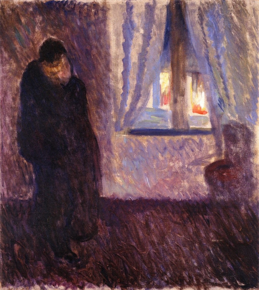 Polibek u okna od Edvard Munch