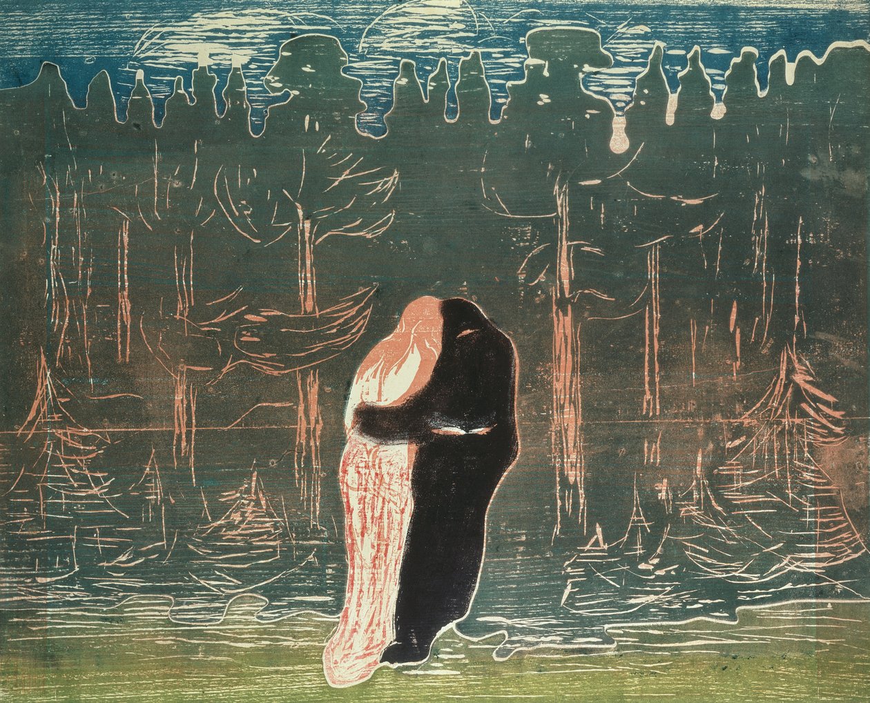 Milenci od Edvard Munch