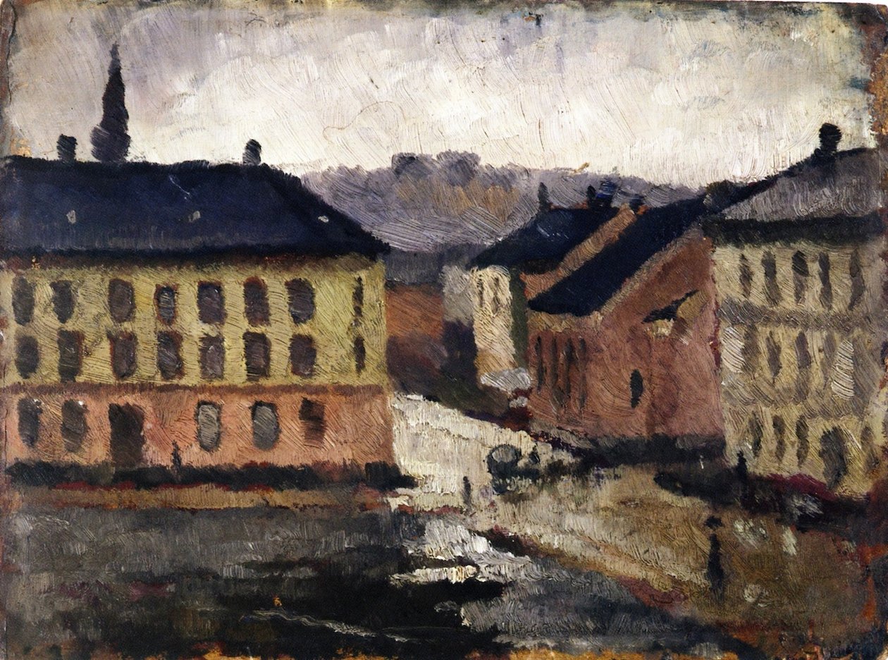 Náměstí Olafa Ryese směrem na jihovýchod od Edvard Munch
