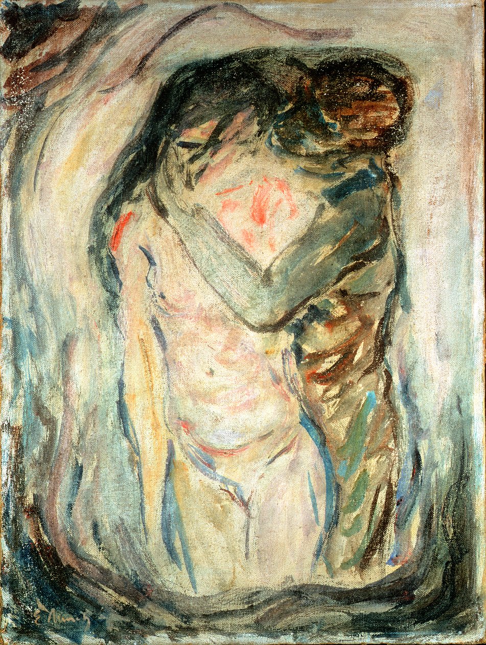 Polibek, kolem roku 1910 od Edvard Munch