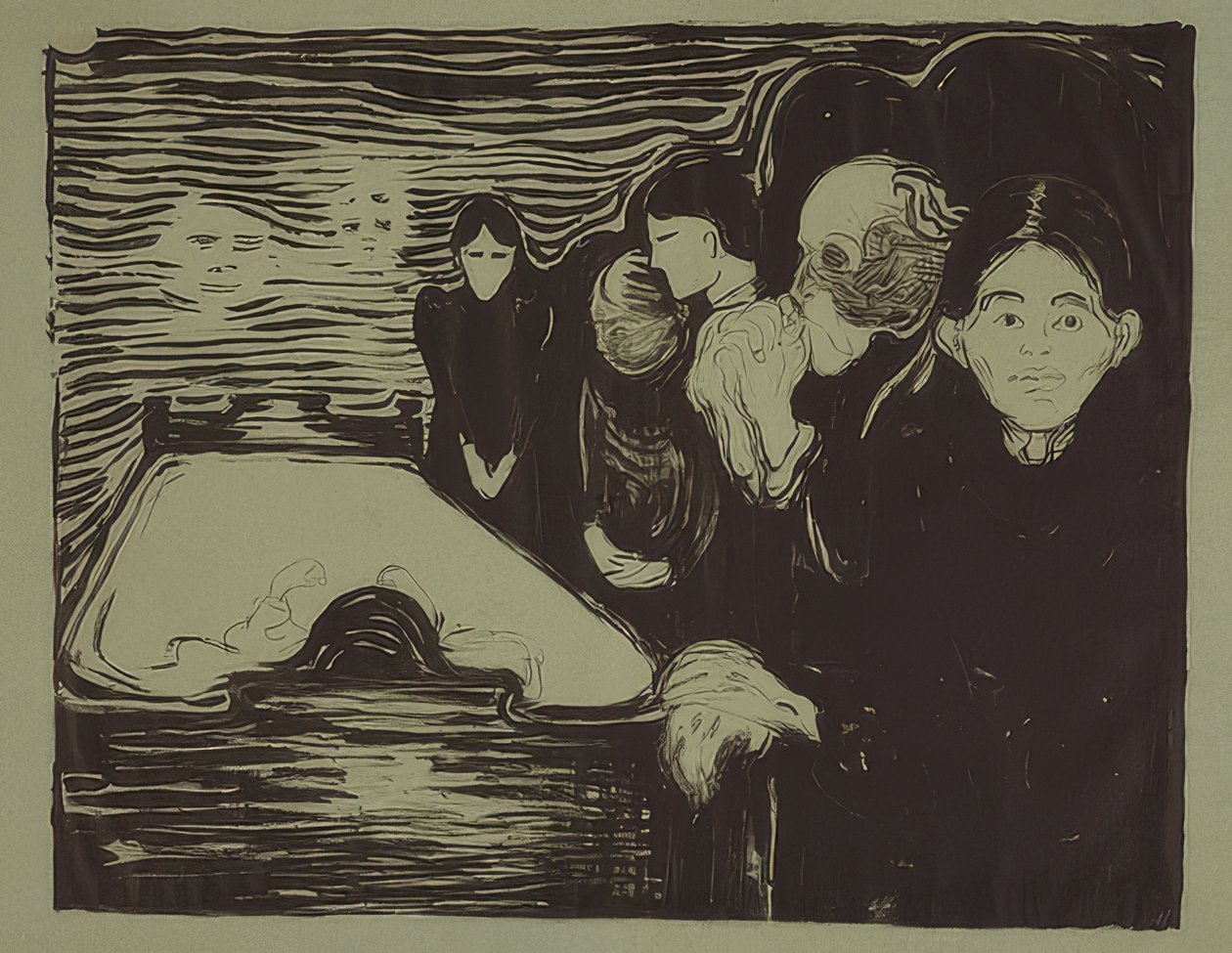 Na smrtelné posteli. 1896 od Edvard Munch
