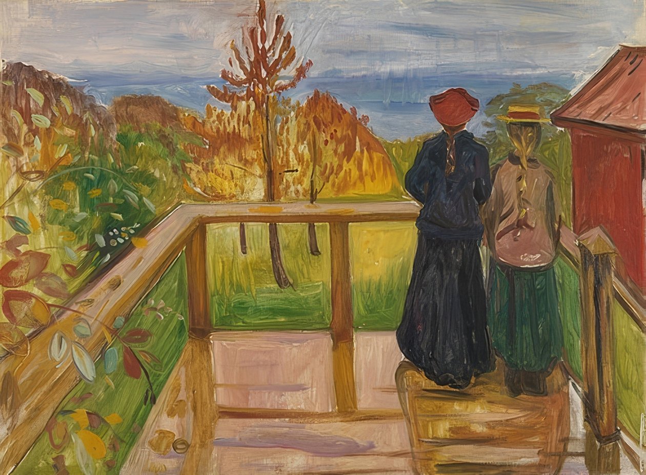 Na verandě. 1902 od Edvard Munch