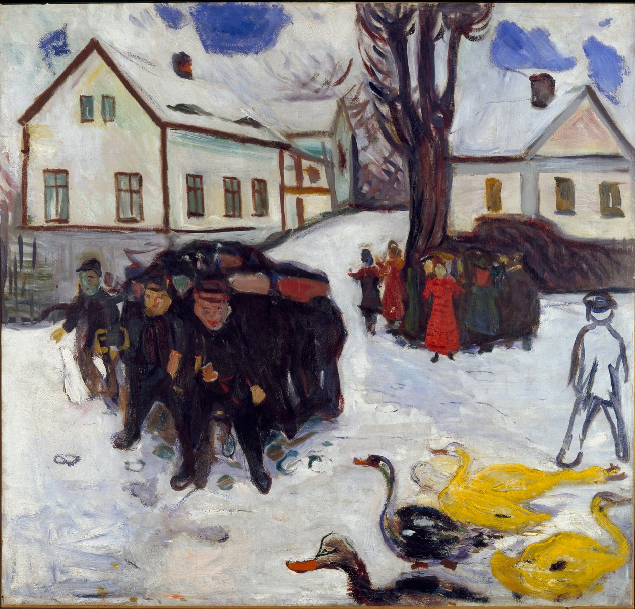 Děti a husy od Edvard Munch