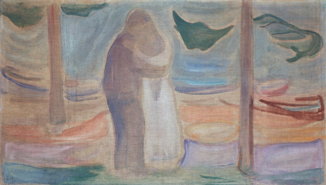 Pár na pláži od Edvard Munch