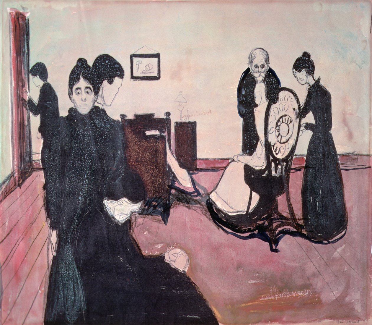 Smrt v ošetřovně od Edvard Munch