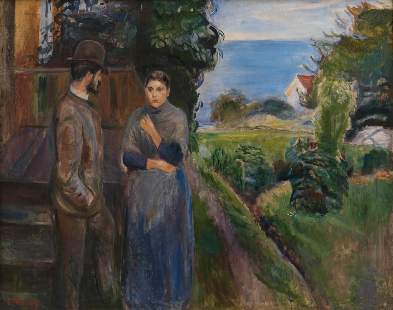 Večerní rozhovor, 1889. od Edvard Munch