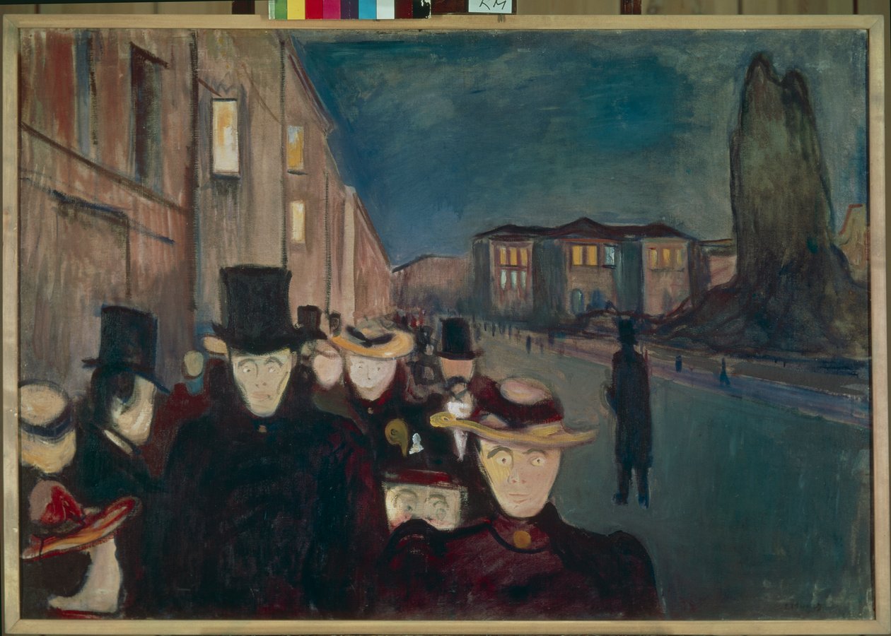 Večer na Karla Johana od Edvard Munch